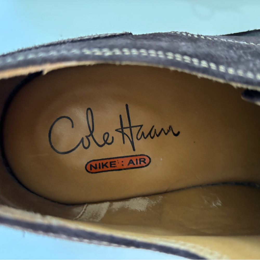 Cole Haan Nike Air Brown Suede Oxfords - Picture 3 of 4